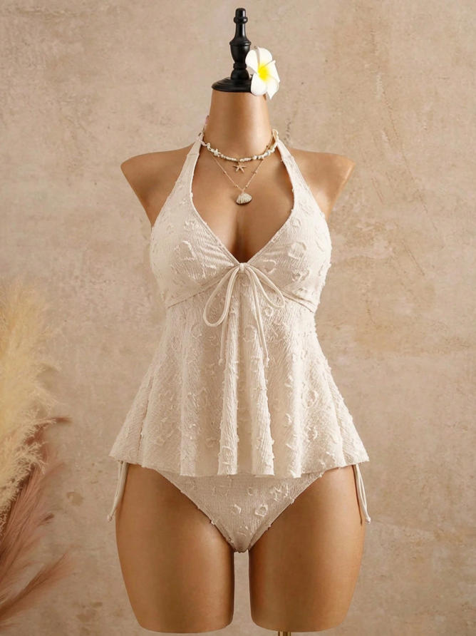 Women’s Peplum Halter Tankini Set