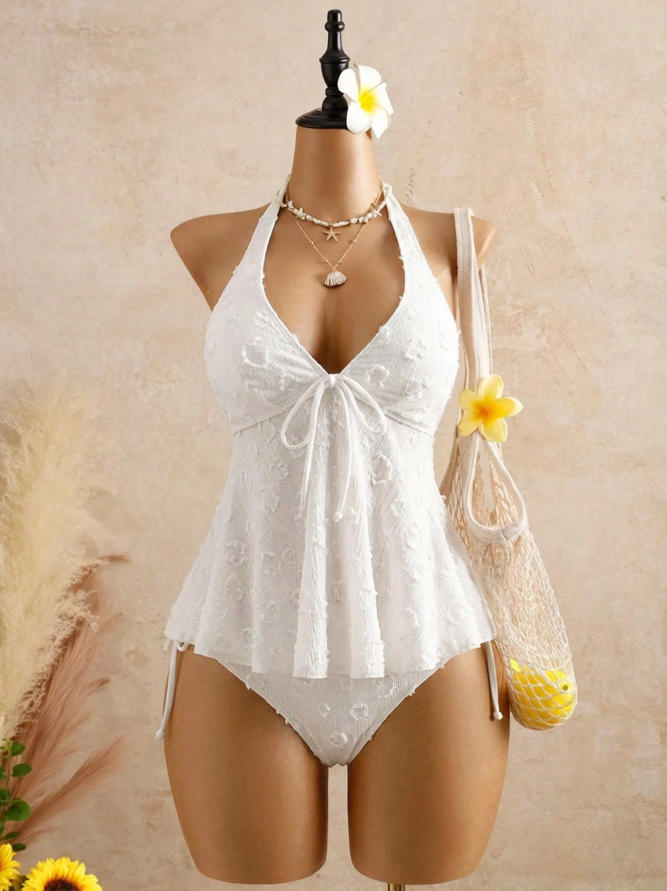 Women’s Peplum Halter Tankini Set
