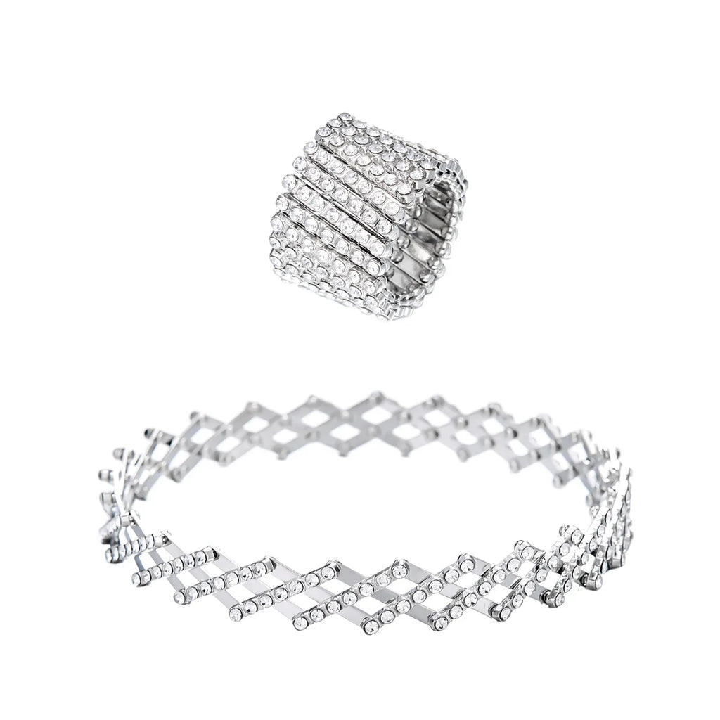 Anillo y Pulsera Diana - Plata