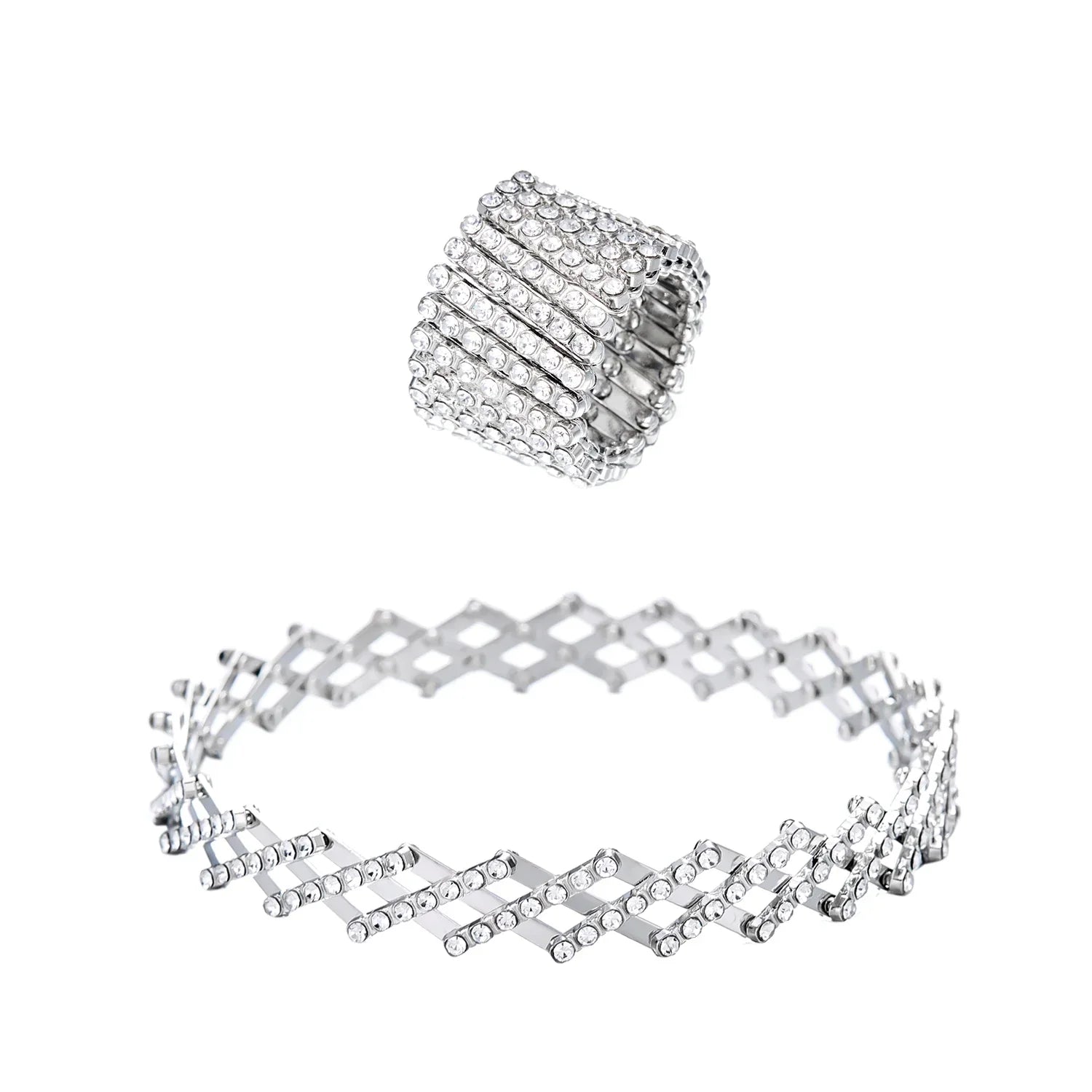 Anillo y Pulsera Diana - Plata